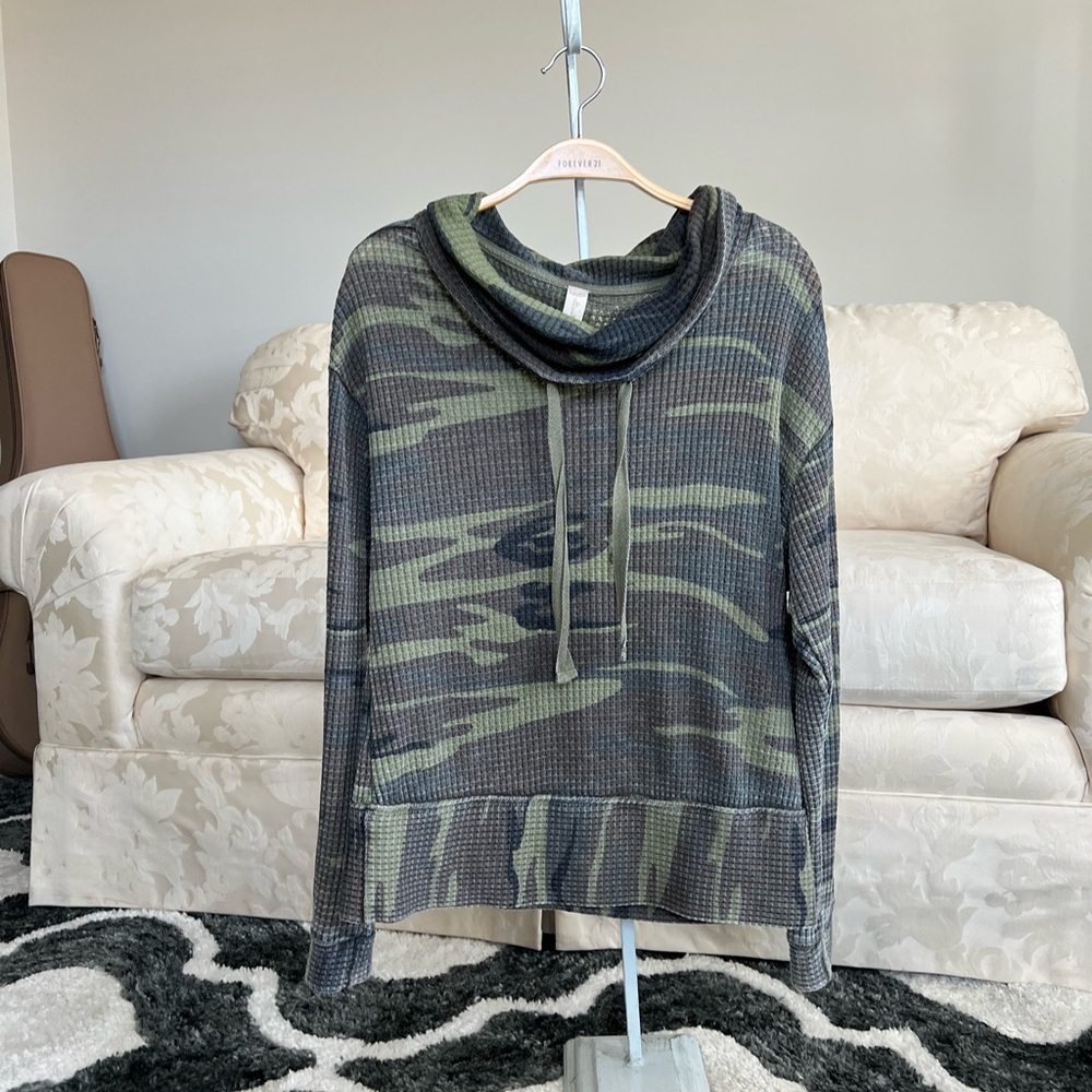 Altard State Camo Cowl Neck Sweater